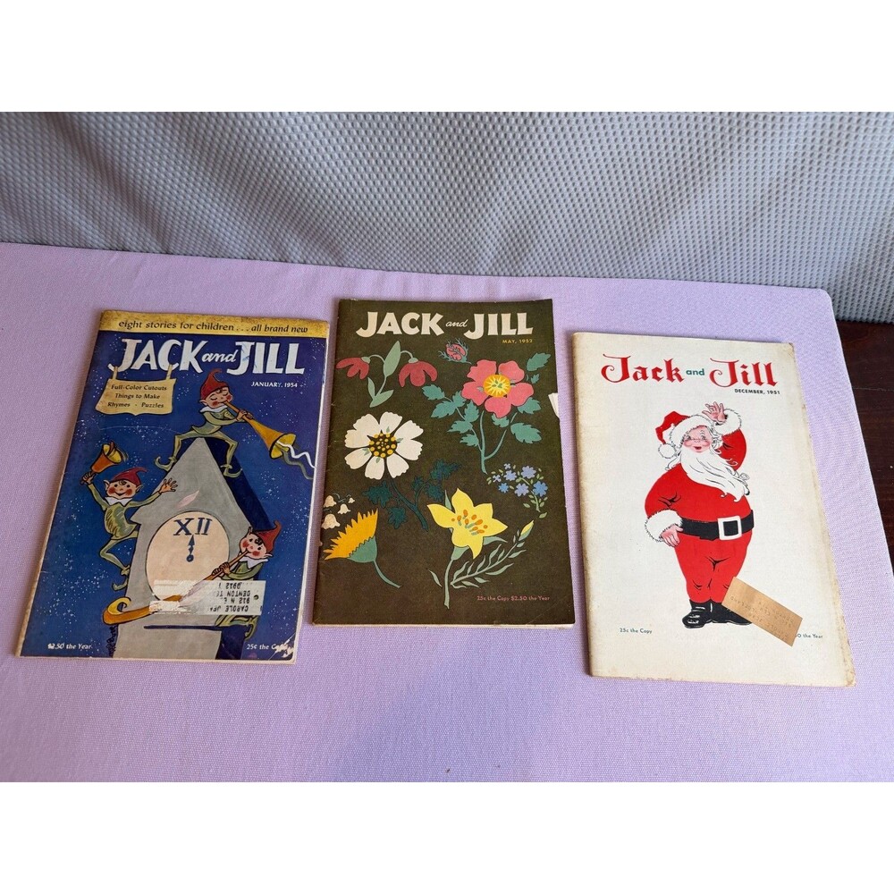 Vintage Jack And Jill Magazine Lot MIXED LOT 3 Issues 1950's